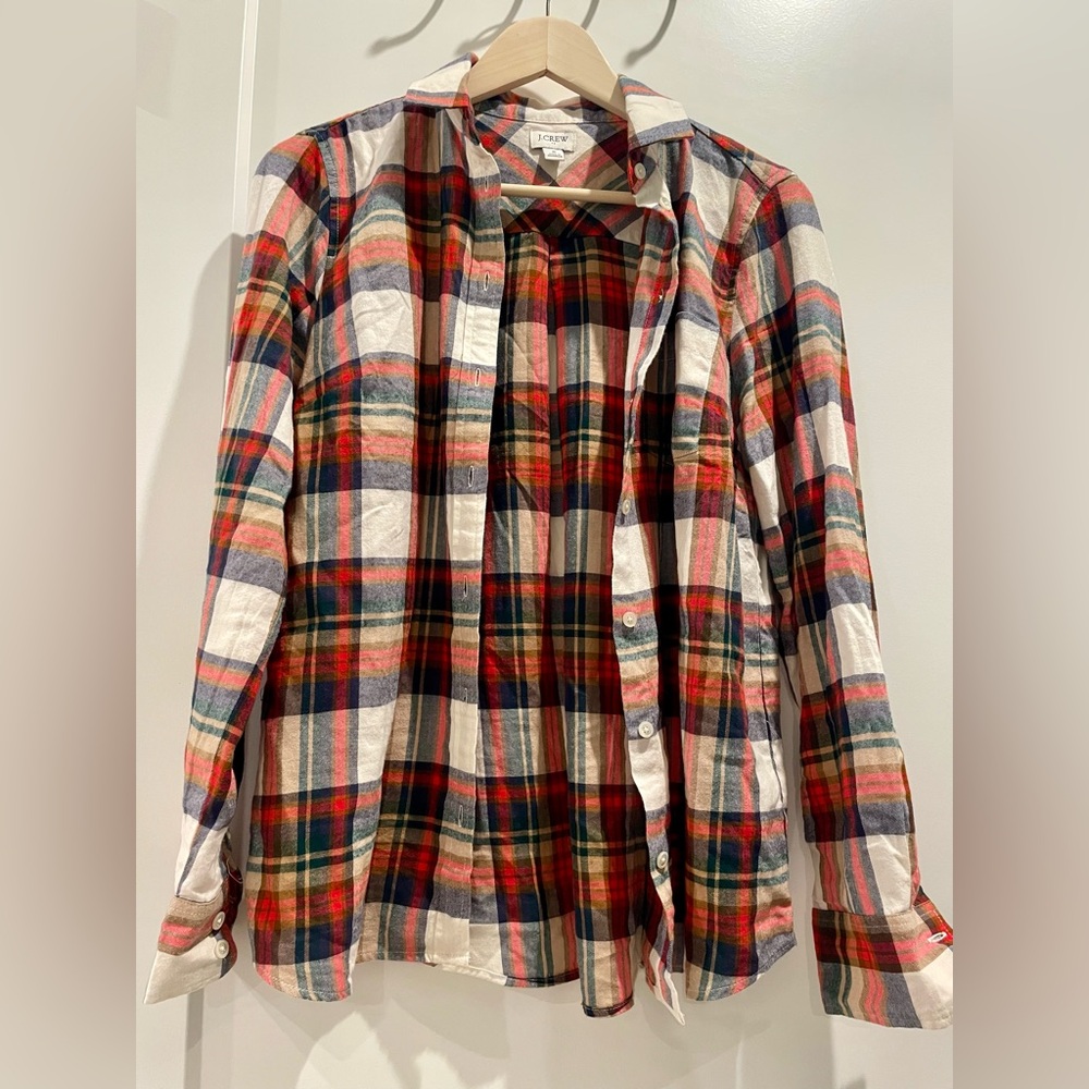 J. Crew Multicolor Plaid Button Down Shirt